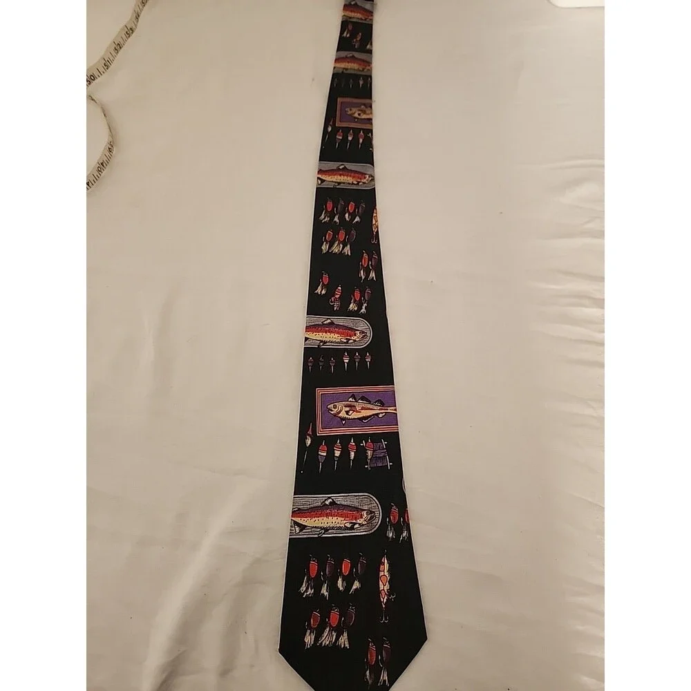 Fun Vintage Fishing Theme Tie